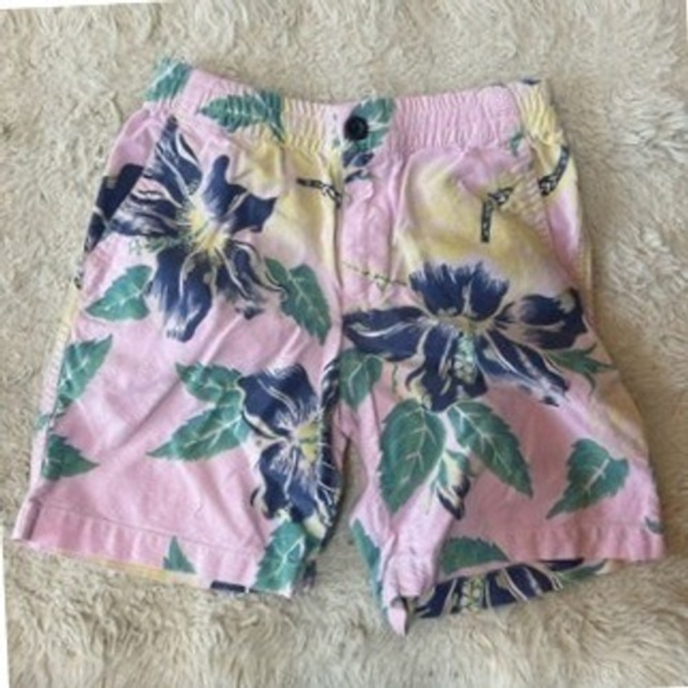 Polo Ralph Lauren Kids Pink Tropical Hibiscus Floral Shorts Size 6